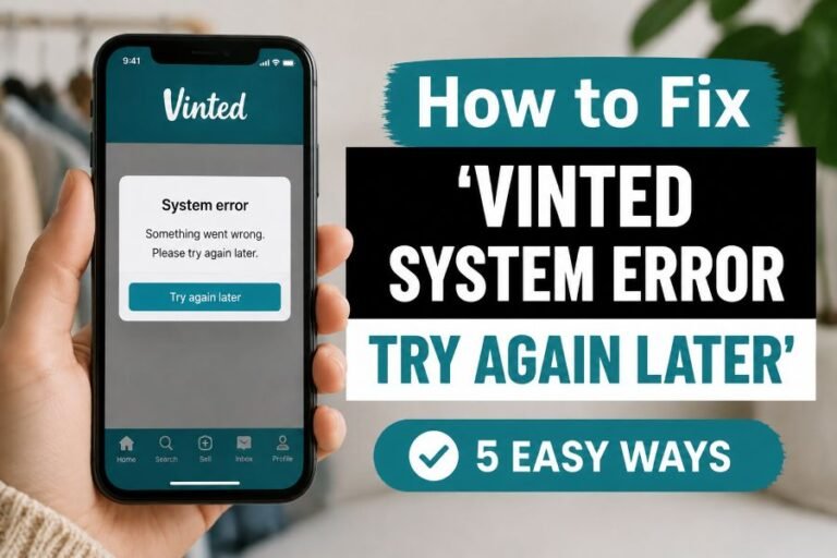 How to Fix Vinted System Error Try Again Later with 5 easy solutions for UK sellers
